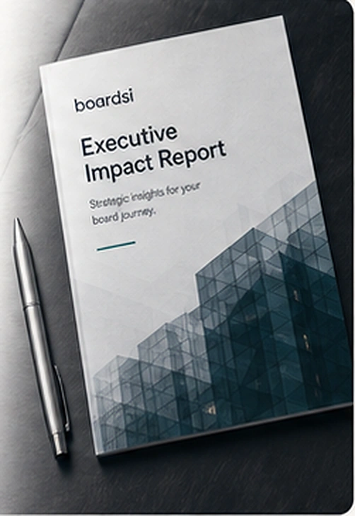 Executive impact report booklet on desk